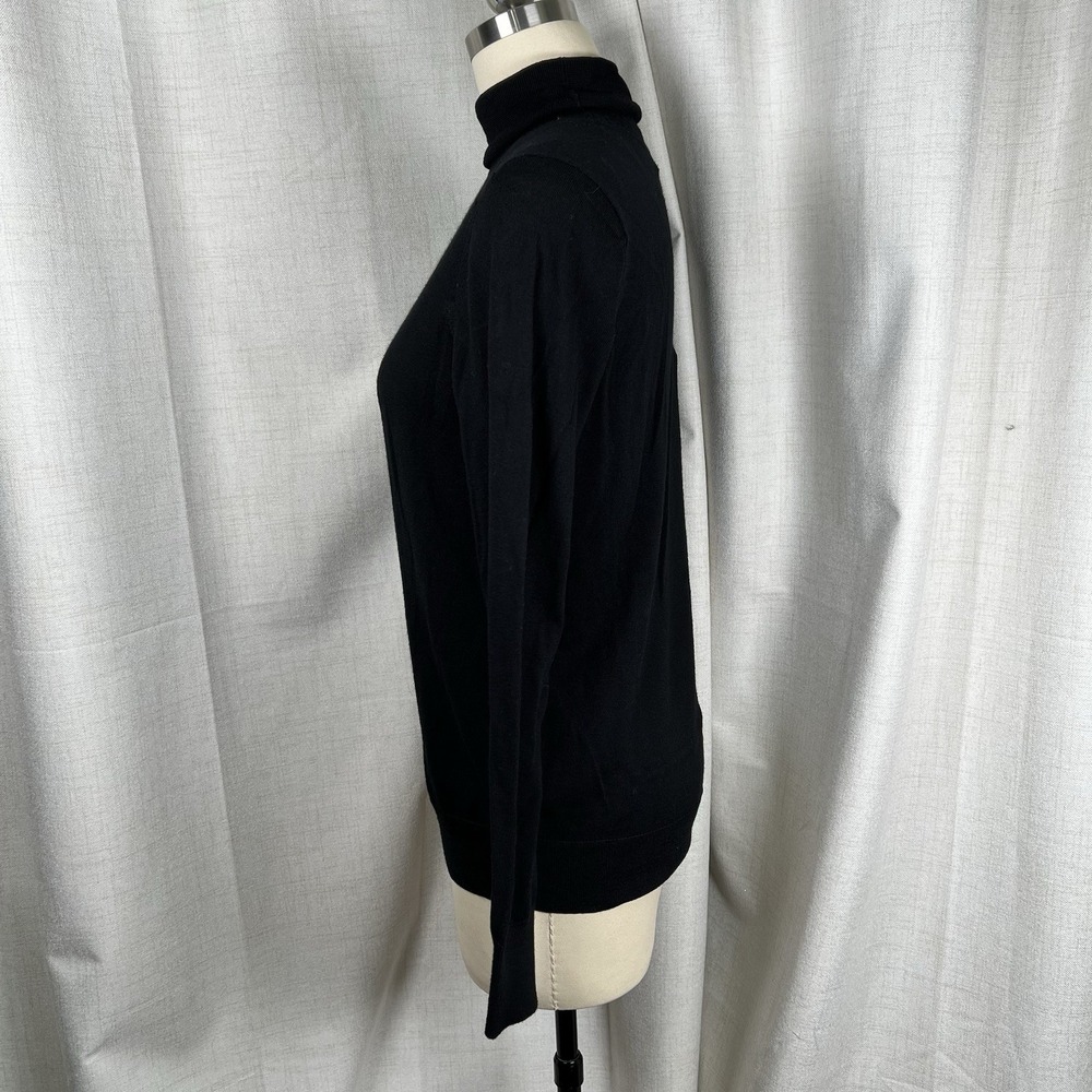 NEW! Banana Republic 100% Merino Wool Turtleneck Sweater Black Women's Large - Picture 4 of 11